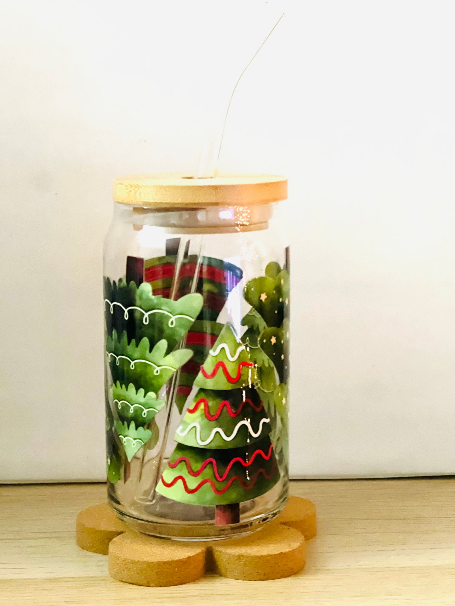 Christmas Tree Glass Cup