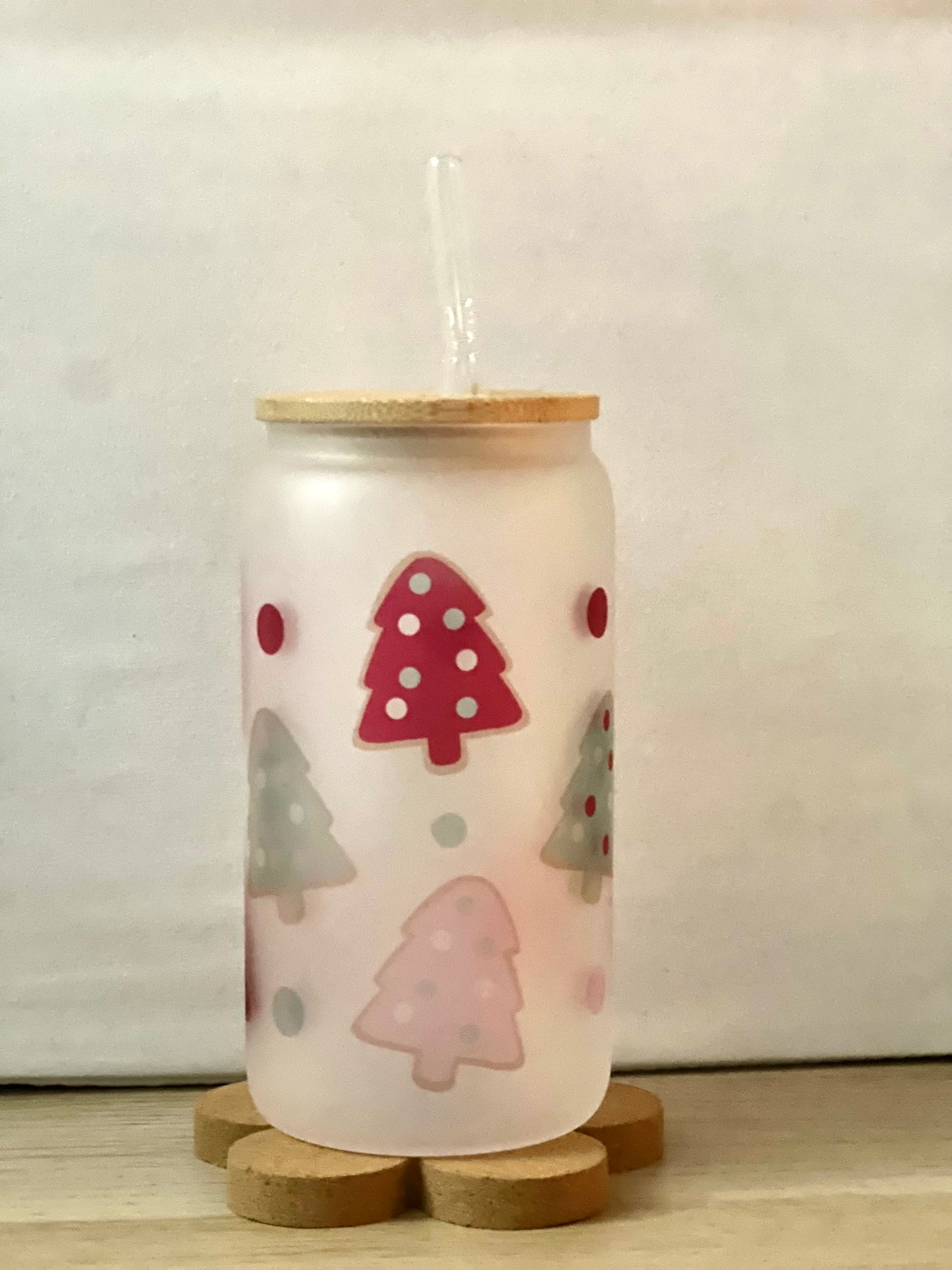 Cookies Christmas Tree Frosted Glass Mug