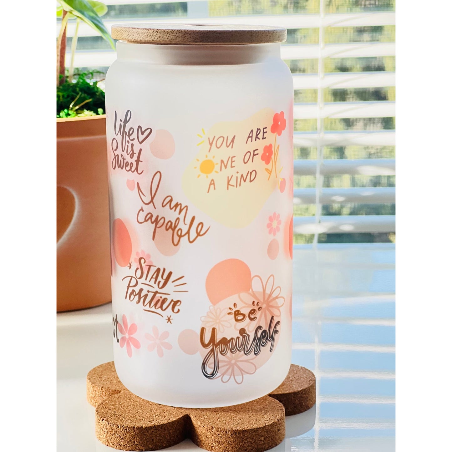 Perfectly Imperfect Affirmation Coffee Mug, Glass mug, Coffee Mug.