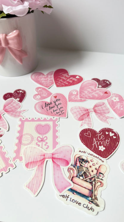 Charming 3” Holographic 11oz Pink Bow Sticker