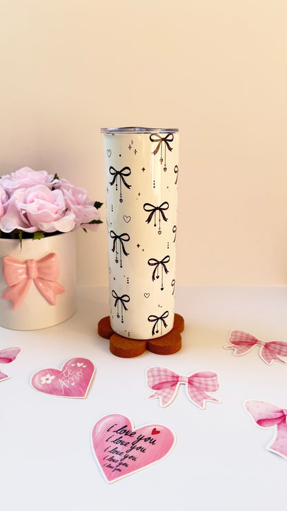 Bow 20oz Tumbler, Cute Pink Drink war