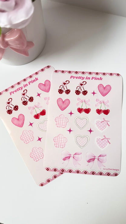 Pretty In Pink Sticker Sheet