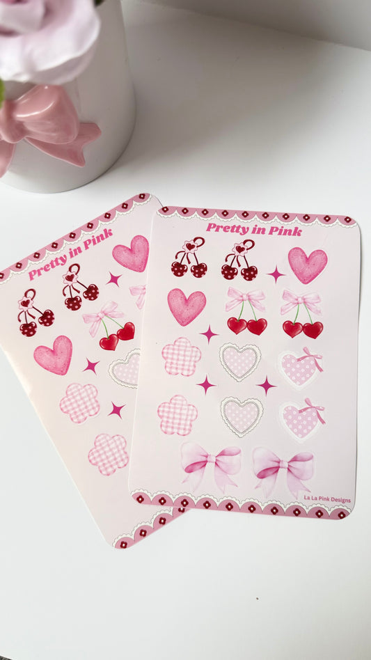Pretty In Pink Sticker Sheet