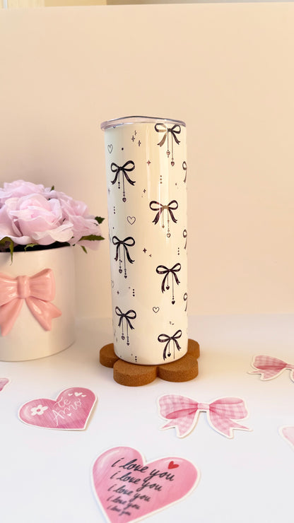 Bow 20oz Tumbler, Cute Pink Drink war