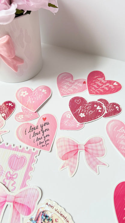 Charming 3” Holographic 11oz Pink Bow Sticker