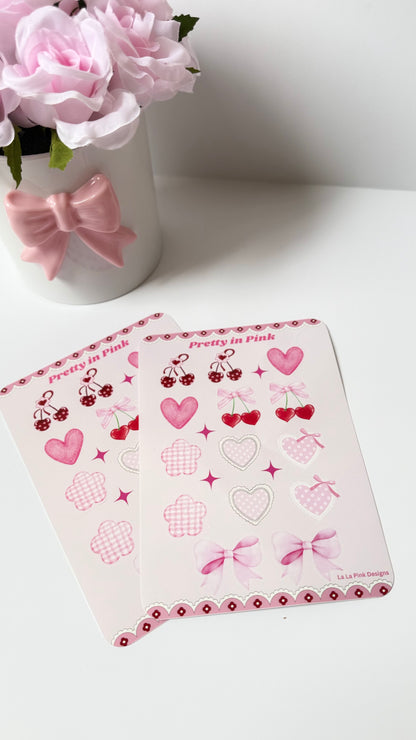 Pretty In Pink Sticker Sheet