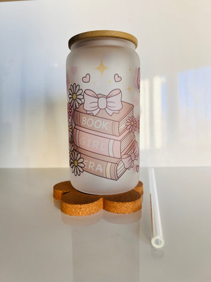 Book Girl Era Glass Tumbler