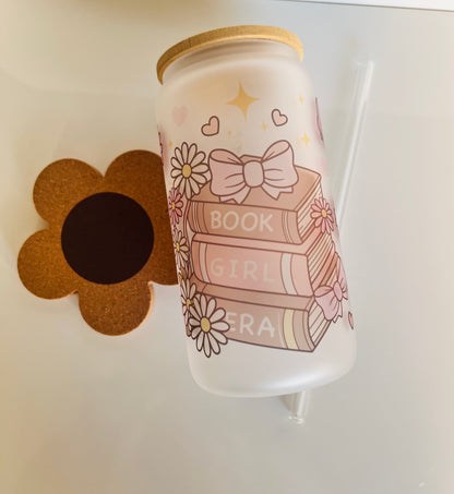 Book Girl Era Glass Tumbler