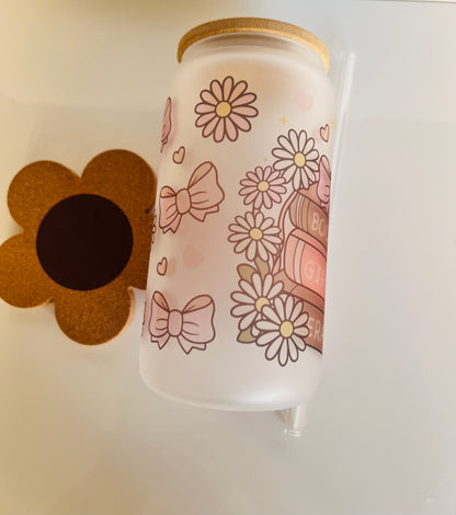 Book Girl Era Glass Tumbler