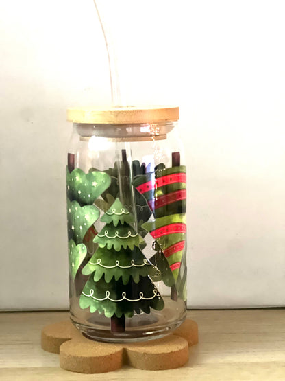 Christmas Tree Glass Cup