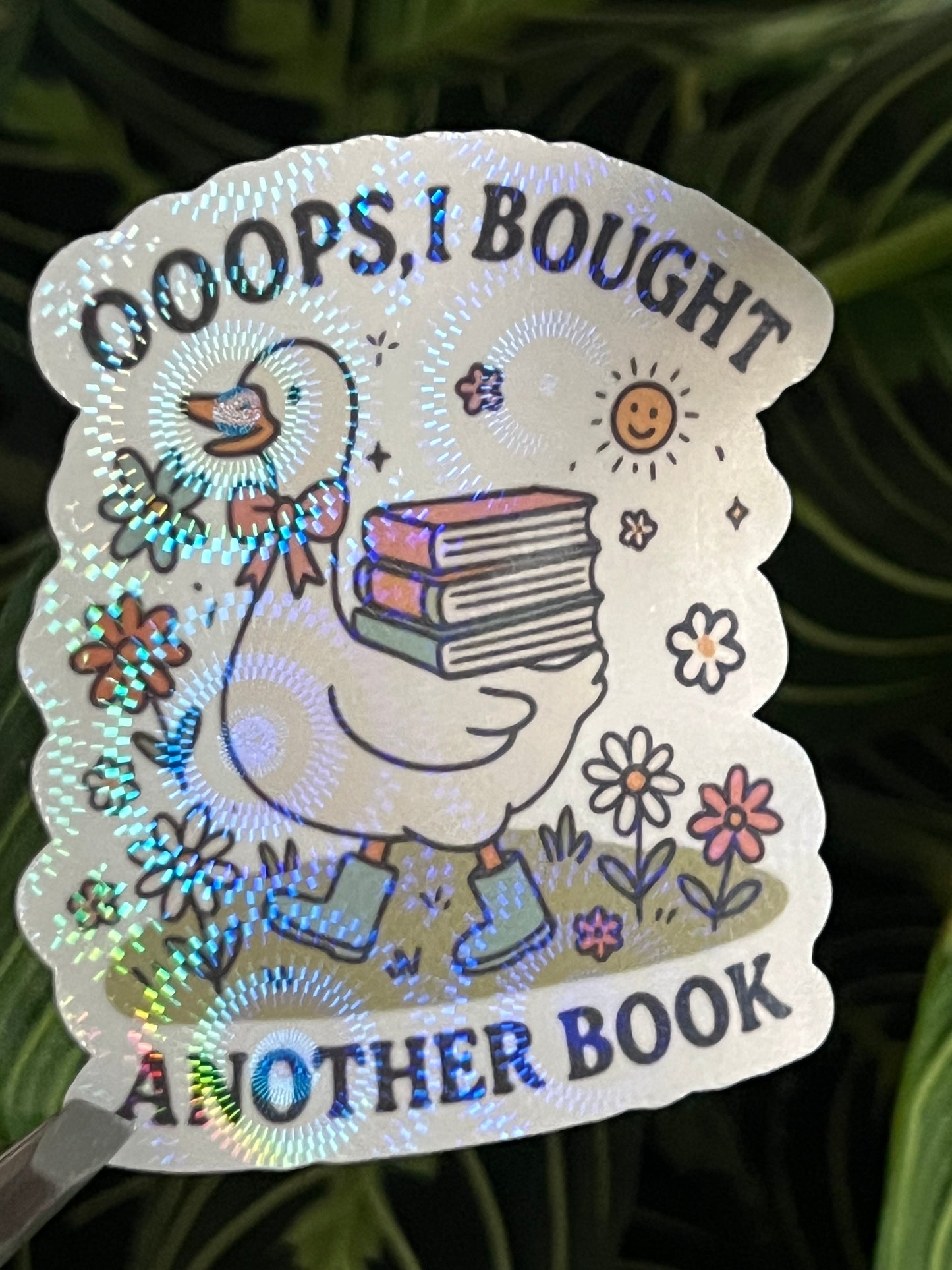 Ooop, I Bought Another Book  Waterproof Sticker
