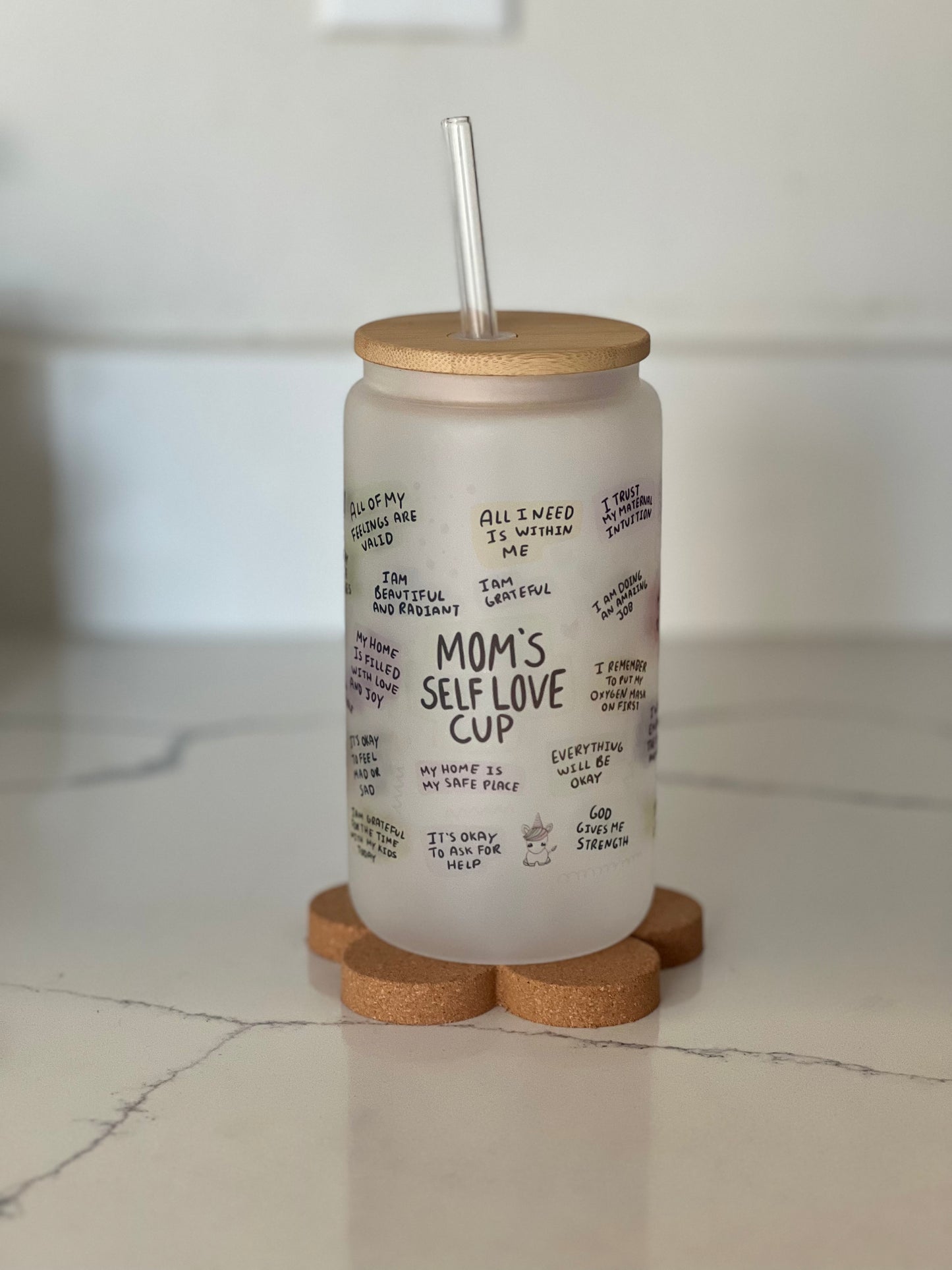 Mom’s Self Love  Glass Cup
