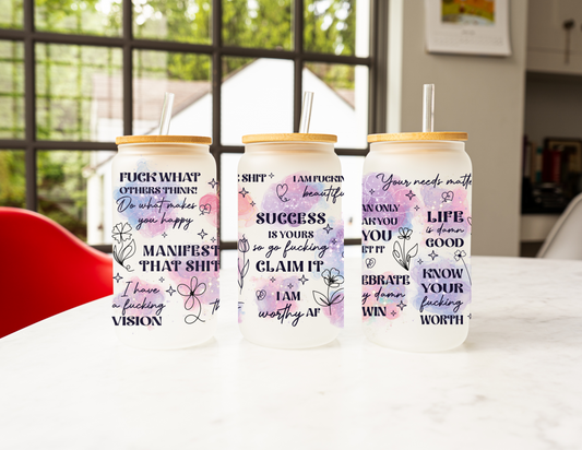 Swear Affirmations Glass Mug