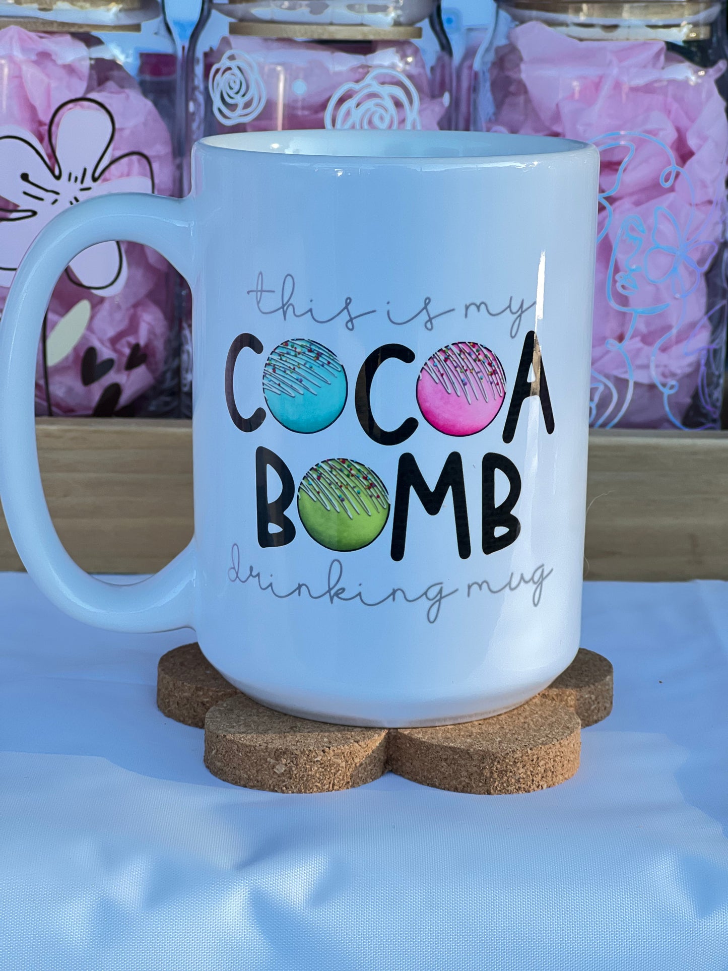 This is my Cocoa Bomb drinking mug, Coffee Mug.
