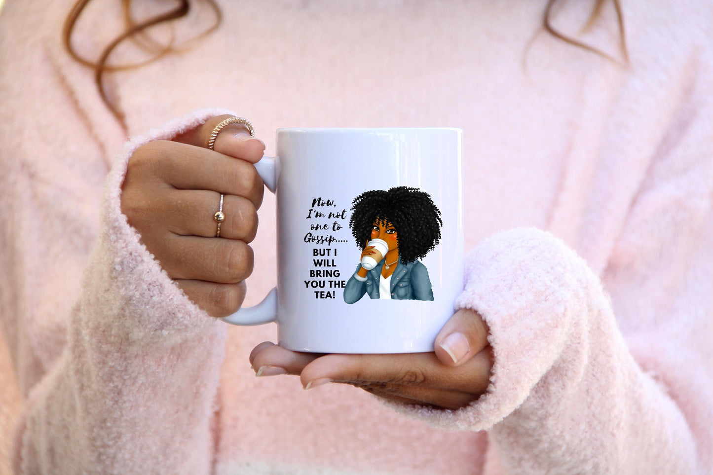 Not one to Gossip Tea Cup- Gift for her- Funny Tea Cup