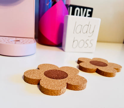 Flower  Cork Coaster