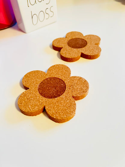 Flower  Cork Coaster