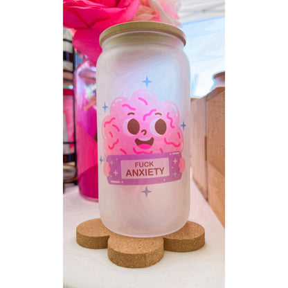 Fuck Anxiety Mug, Therapy Coffee Mug, Affirmation Coffee Mug.