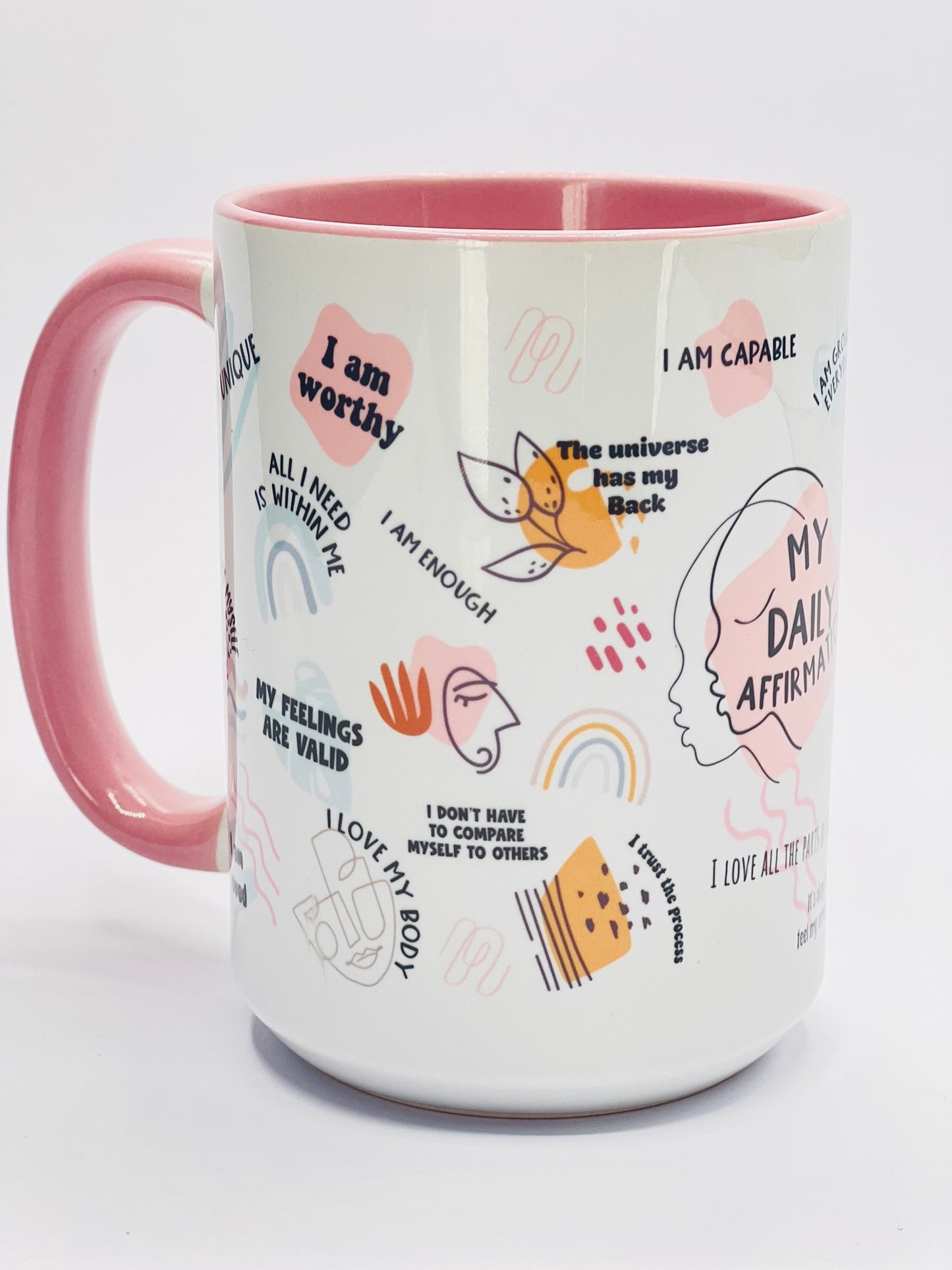 My Affirmations Mug, Positivity Coffee Mug, Mental Health Mug.