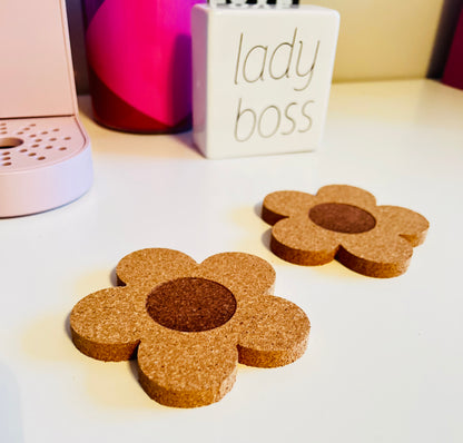 Flower  Cork Coaster